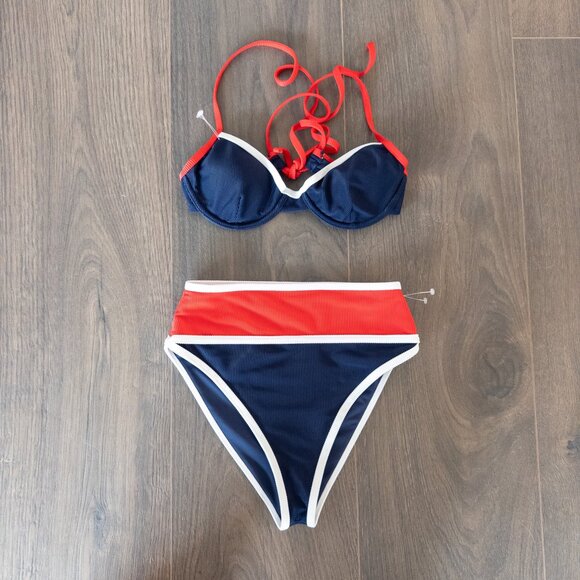 Beach Riot Navy and Red Bikini - Picture 5 of 10